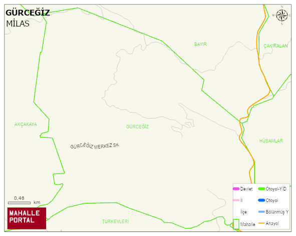 GÜRCEĞİZ Mahallesi Haritası | Uydu Görüntüsü ve Harita Detayları
