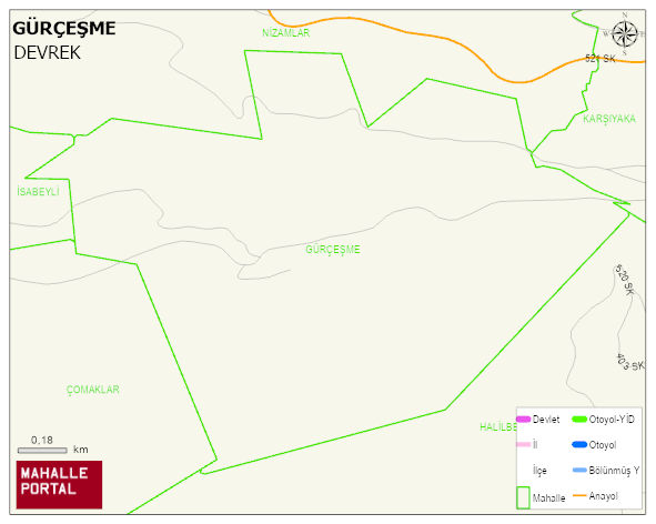 GÜRÇEŞME Köyü Haritası | Mahalle Sokak Haritası