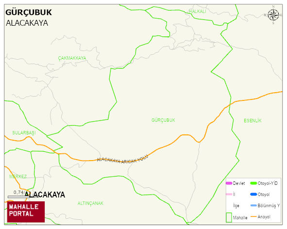 GÜRÇUBUK Köyü Haritası | Güncel Mahalle ve Köy Haritası