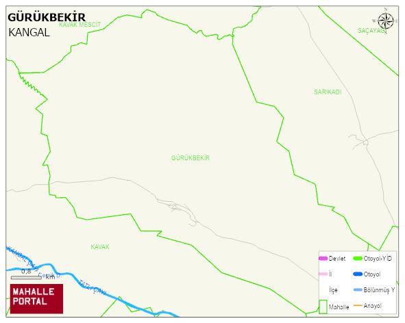 GÜRÜKBEKİR Köyü Haritası | Yükselti ve Doğa Özellikleri