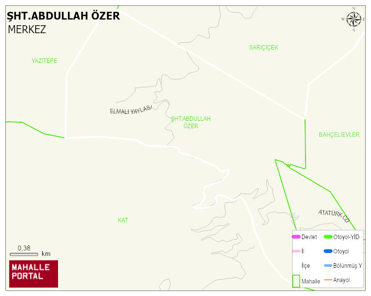 GÜRYILDIZ BELDESİ ŞHT.ABDULLAH ÖZER Mahallesi Haritası | Detaylı Köy ve Mahalle Görünümü