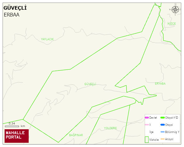 GÜVEÇLİ Köyü Haritası | Detaylı Köy ve Mahalle Görünümü