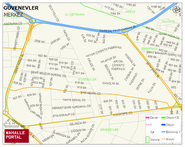 GÜVENEVLER Mahallesi Haritası | Mahalle ve Köy Sınırı