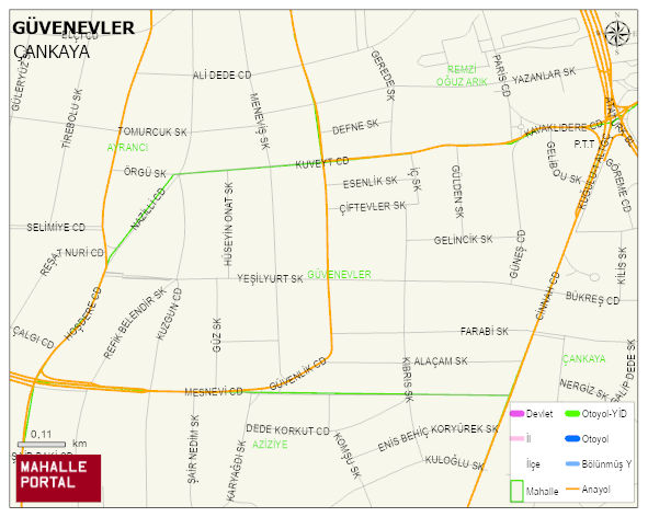 GÜVENEVLER Mahallesi Haritası | Detaylı Köy ve Mahalle Görünümü