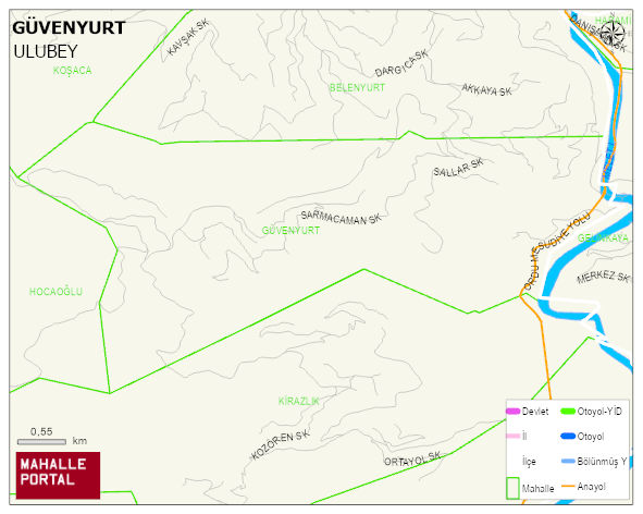 GÜVENYURT Mahallesi Haritası | Mahalle Sokak Haritası