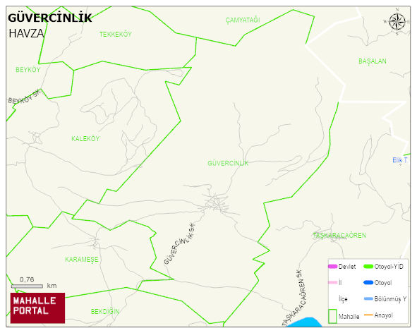 GÜVERCİNLİK Mahallesi Haritası | Mahalle ve Köy Sınırı
