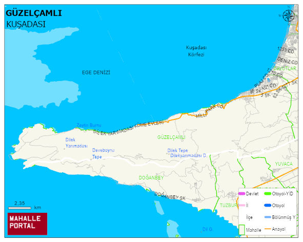 GÜZELÇAMLI Mahallesi Haritası | Güncel Mahalle ve Köy Haritası