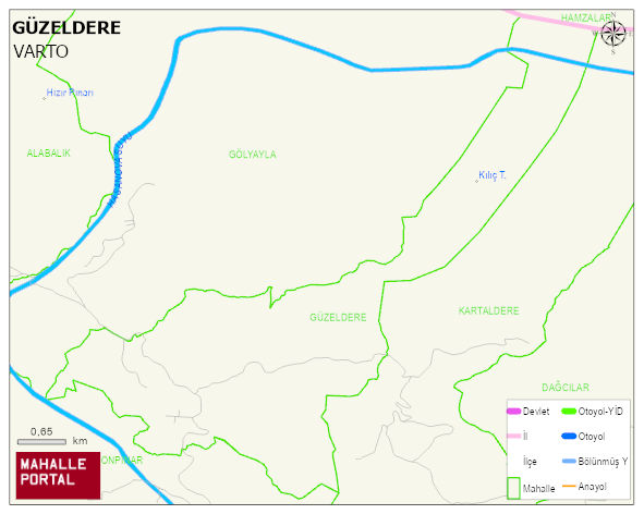 GÜZELDERE Köyü Haritası | İnteraktif Köy ve Mahalle Sınırları