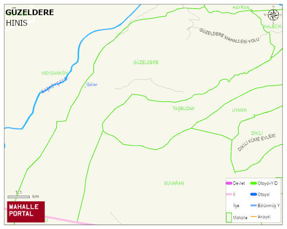 GÜZELDERE Mahallesi Haritası | Detaylı Köy ve Mahalle Görünümü