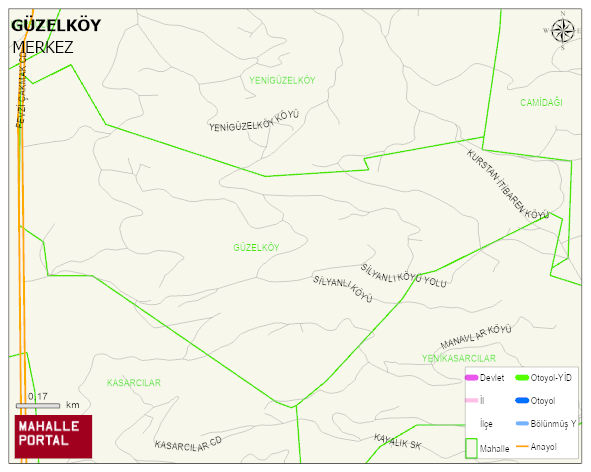 GÜZELKÖY Köyü Haritası | Sayısal Bölge Görünümü