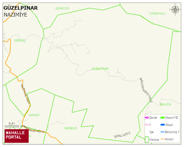 GÜZELPINAR Köyü Haritası | Detaylı Köy ve Mahalle Görünümü