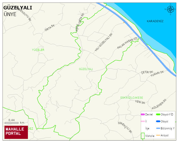 GÜZELYALI Mahallesi Haritası | İnteraktif Köy ve Mahalle Sınırları