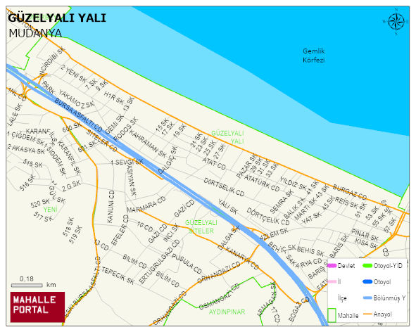 GÜZELYALI YALI Mahallesi Haritası | Uydu Görüntüsü ve Harita Detayları