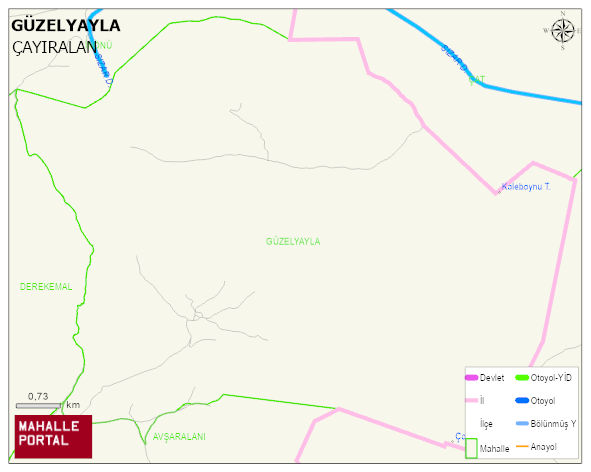 GÜZELYAYLA Köyü Haritası | Mahalle ve Köy Sınırı
