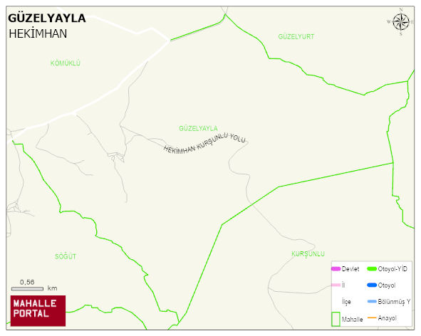 GÜZELYAYLA Mahallesi Haritası | İnteraktif Köy ve Mahalle Sınırları