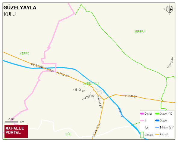 GÜZELYAYLA Mahallesi Haritası | Detaylı Köy ve Mahalle Görünümü