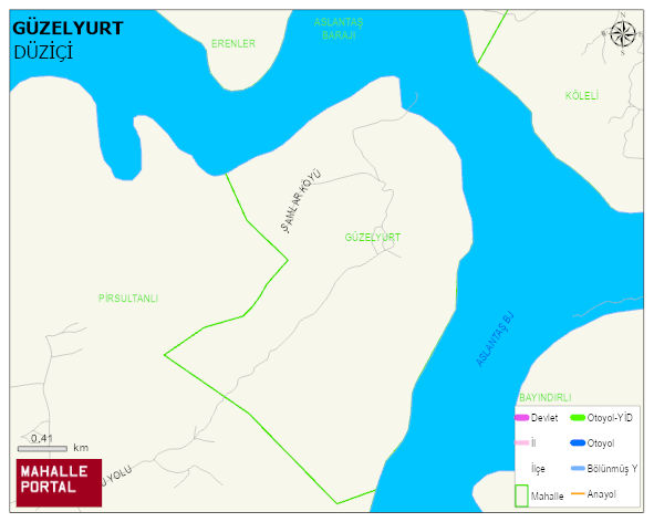 GÜZELYURT Köyü Haritası | İnteraktif Köy ve Mahalle Sınırları