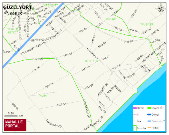 GÜZELYURT Mahallesi Haritası | Detaylı Köy ve Mahalle Görünümü