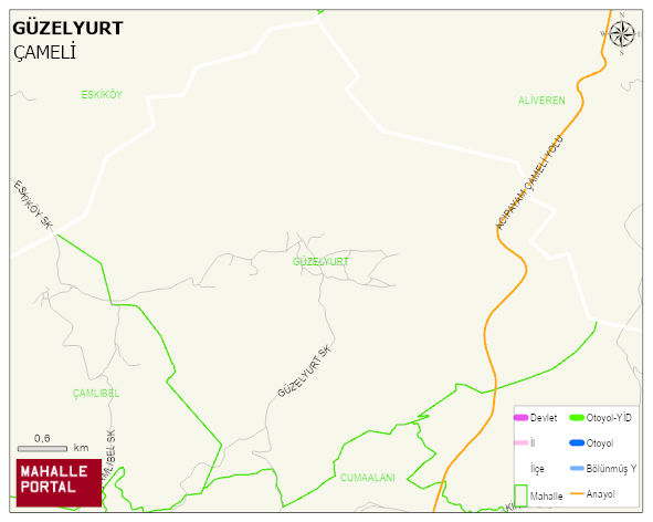 GÜZELYURT Mahallesi Haritası | Güncel Mahalle ve Köy Haritası