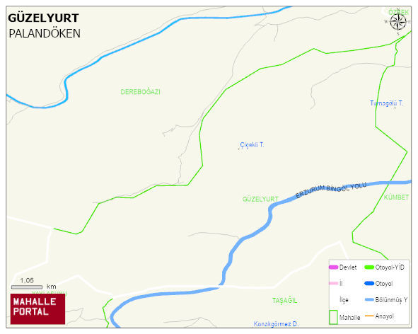 GÜZELYURT Mahallesi Haritası | Güncel Mahalle ve Köy Haritası