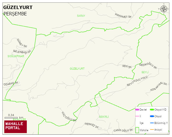 GÜZELYURT Mahallesi Haritası | Mahalle Sokak Haritası