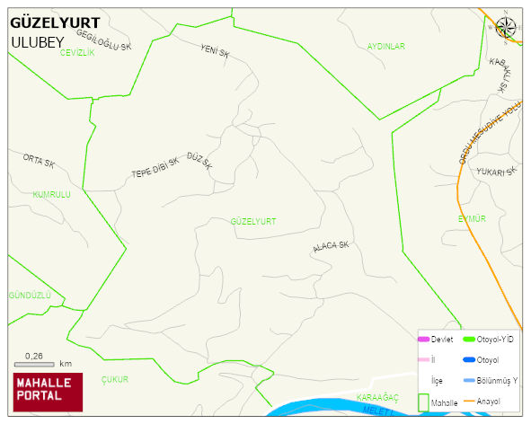 GÜZELYURT Mahallesi Haritası | Güncel Mahalle ve Köy Haritası