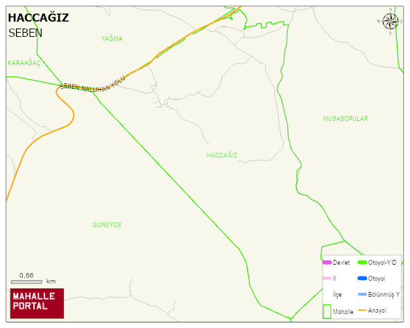 HACCAĞIZ Köyü Haritası | Mahalle ve Köy Sınırı
