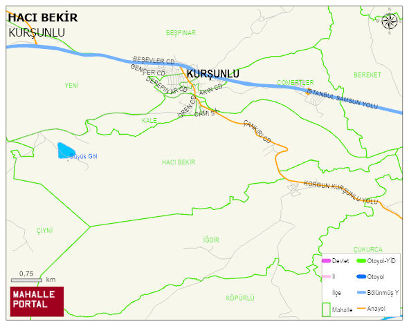 HACI BEKİR Mahallesi Haritası | Coğrafi Yapı ve Detaylı Haritası