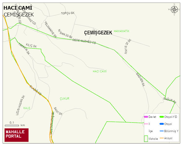 HACI CAMİ Mahallesi Haritası | Sayısal Bölge Görünümü