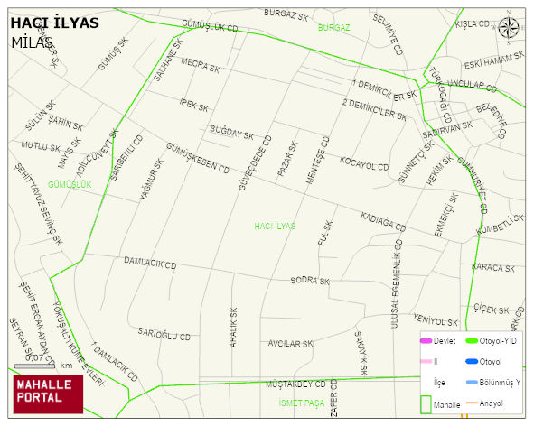 HACI İLYAS Mahallesi Haritası | Yükselti ve Doğa Özellikleri