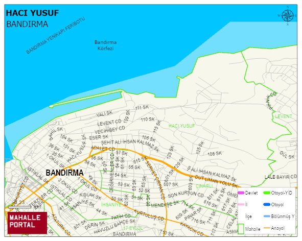 HACI YUSUF Mahallesi Haritası | Mahalle ve Köy Sınırı
