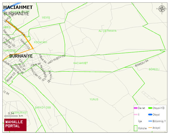 HACIAHMET Mahallesi Haritası | Uydu Görüntüsü ve Harita Detayları