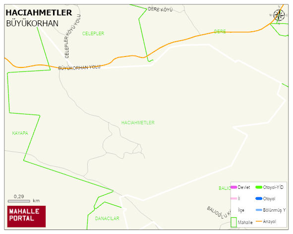 HACIAHMETLER Mahallesi Haritası | Coğrafi Yapı ve Detaylı Haritası