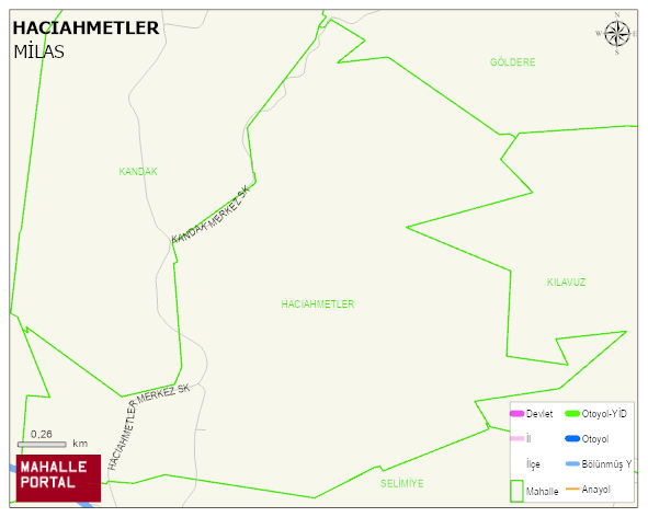 HACIAHMETLER Mahallesi Haritası | Detaylı Köy ve Mahalle Görünümü
