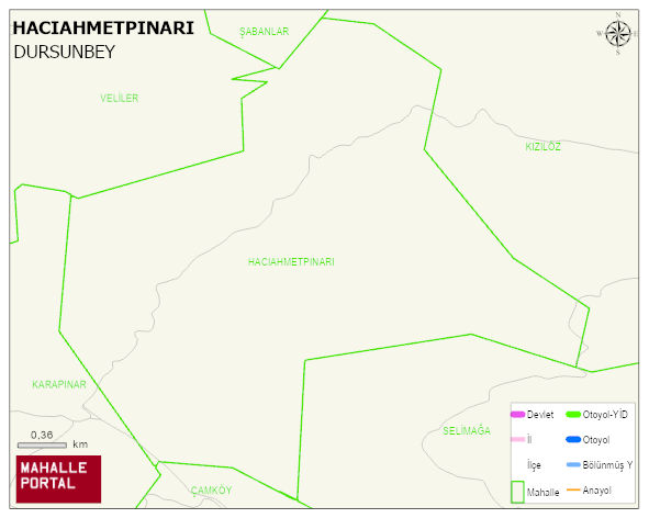 HACIAHMETPINARI Mahallesi Haritası | Coğrafi Yapı ve Detaylı Haritası