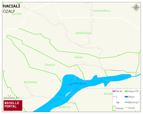 HACIALİ Mahallesi Haritası | İnteraktif Köy ve Mahalle Sınırları