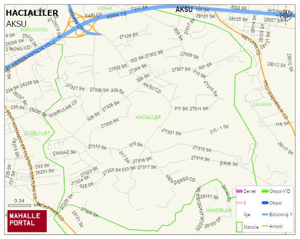 HACIALİLER Mahallesi Haritası | İnteraktif Köy ve Mahalle Sınırları