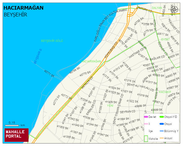 HACIARMAĞAN Mahallesi Haritası | Yükselti ve Doğa Özellikleri
