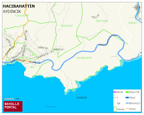 HACIBAHATTİN Mahallesi Haritası | Detaylı Köy ve Mahalle Görünümü
