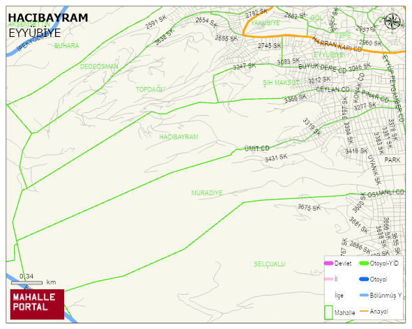 HACIBAYRAM Mahallesi Haritası | İnteraktif Köy ve Mahalle Sınırları