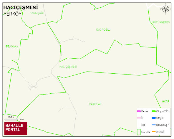 HACIÇEŞMESİ Köyü Haritası | İnteraktif Köy ve Mahalle Sınırları