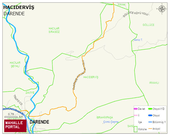 HACIDERVİŞ Mahallesi Haritası | Güncel Mahalle ve Köy Haritası