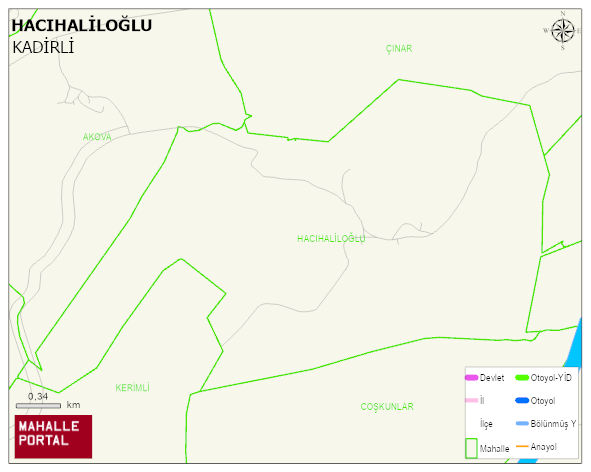 HACIHALİLOĞLU Köyü Haritası | Mahalle Sokak Haritası