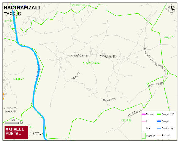 HACIHAMZALI Mahallesi Haritası | İnteraktif Köy ve Mahalle Sınırları