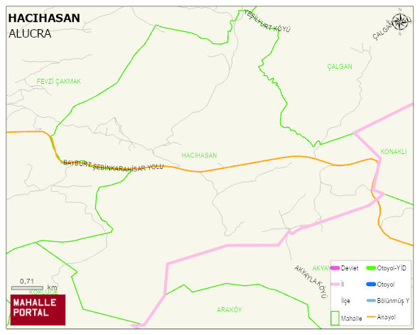 HACIHASAN Köyü Haritası | Coğrafi Yapı ve Detaylı Haritası