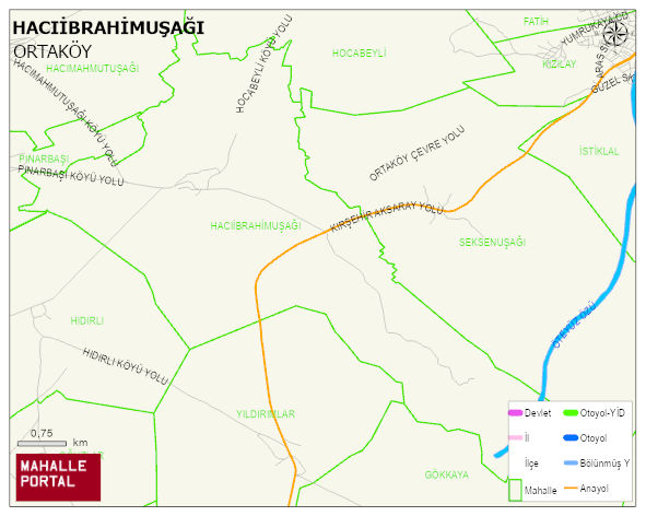 HACIİBRAHİMUŞAĞI Köyü Haritası | Dağlar, Ovalar ve Akarsu Bilgileri