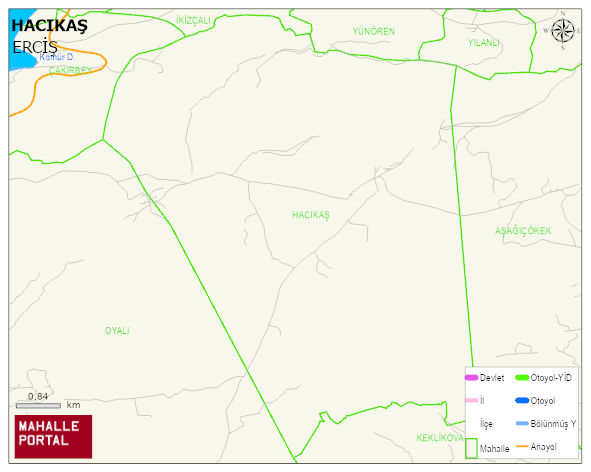 HACIKAŞ Mahallesi Haritası | İnteraktif Köy ve Mahalle Sınırları