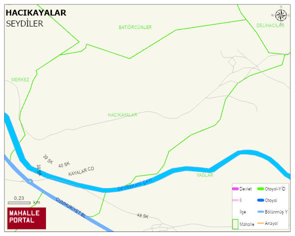 HACIKAYALAR Mahallesi Haritası | Mahalle Sokak Haritası