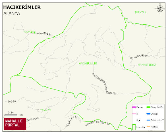HACIKERİMLER Mahallesi Haritası | Güncel Mahalle ve Köy Haritası