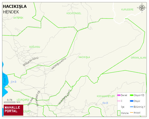 HACIKIŞLA Mahallesi Haritası | Dağlar, Ovalar ve Akarsu Bilgileri